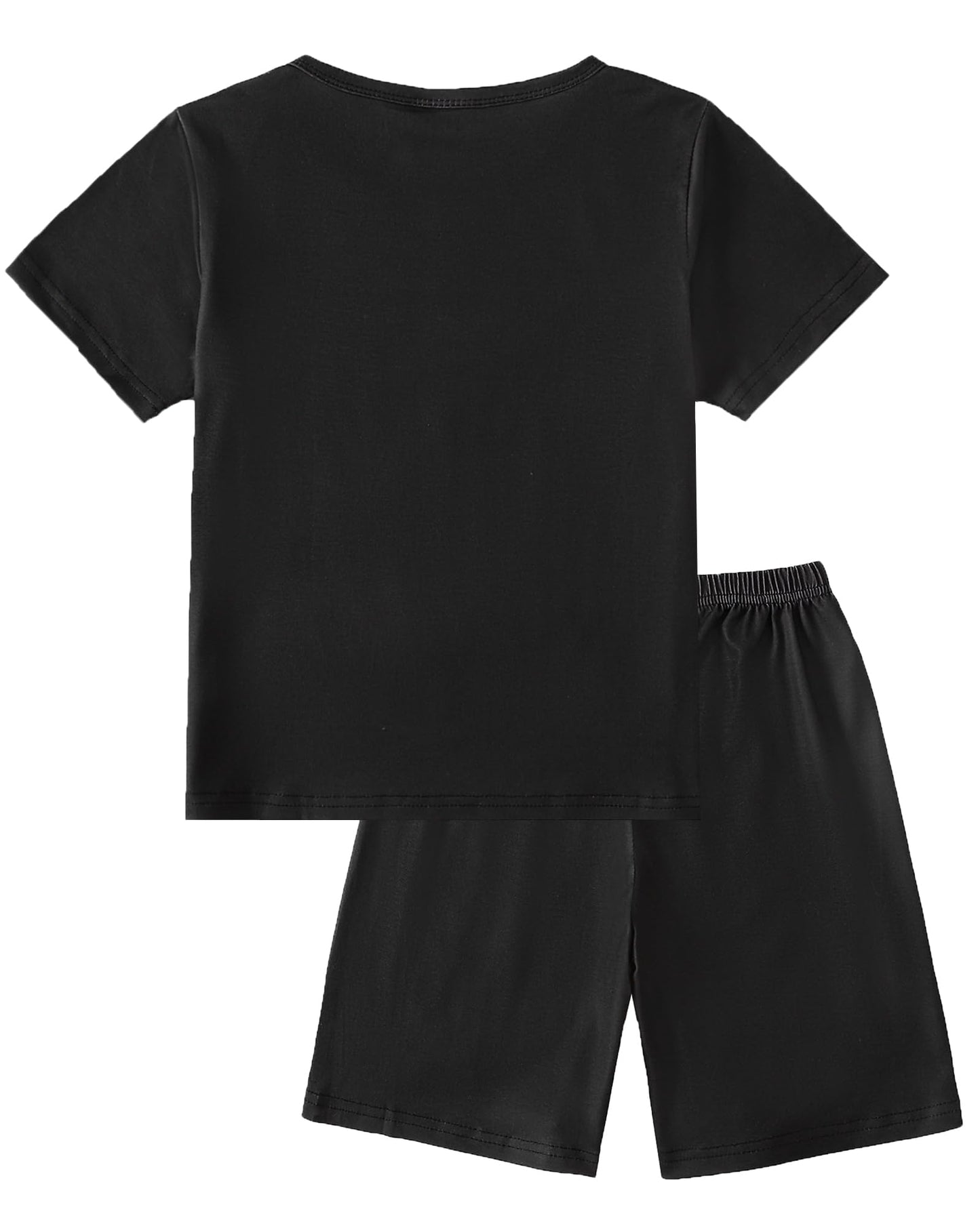 MyFav Big Boys Glow in Dark Skull Pjs Sleepwear Summer Pajama Shorts Sets, Skateboard, 14 Years