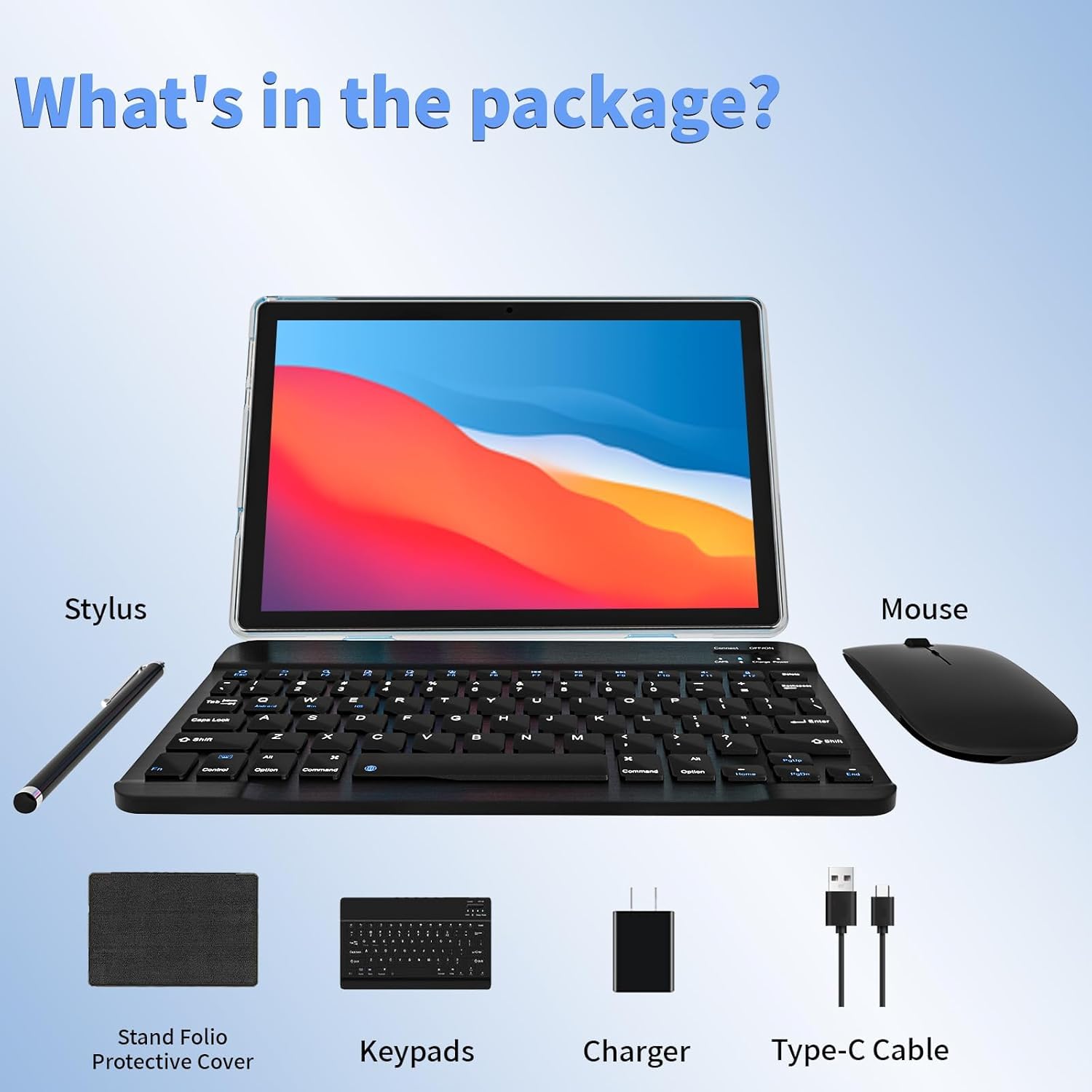 Android Tablet, 10.1 inch Android 14 Tablets 6GB RAM 64GB ROM 1TB Expand, 1280x800 IPS HD Touchscreen,6000mAh Battery, Bluetooth, Dual Camera, GMS, WiFi (Black)