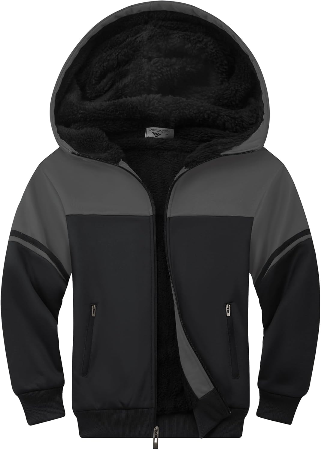 LLdress Boys Fleece Sherpa Hoodie Heavyweight Warm Coat