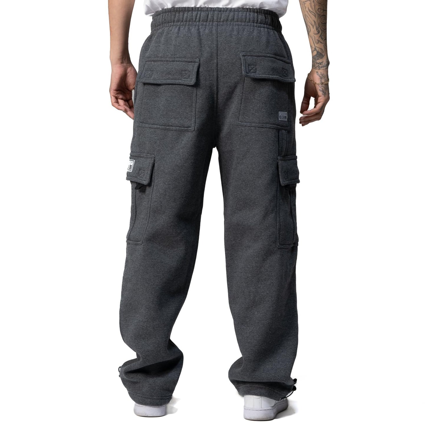 Pro Club Men's Heavyweight Fleece Cargo Pants, 3X-Large, Charcoal