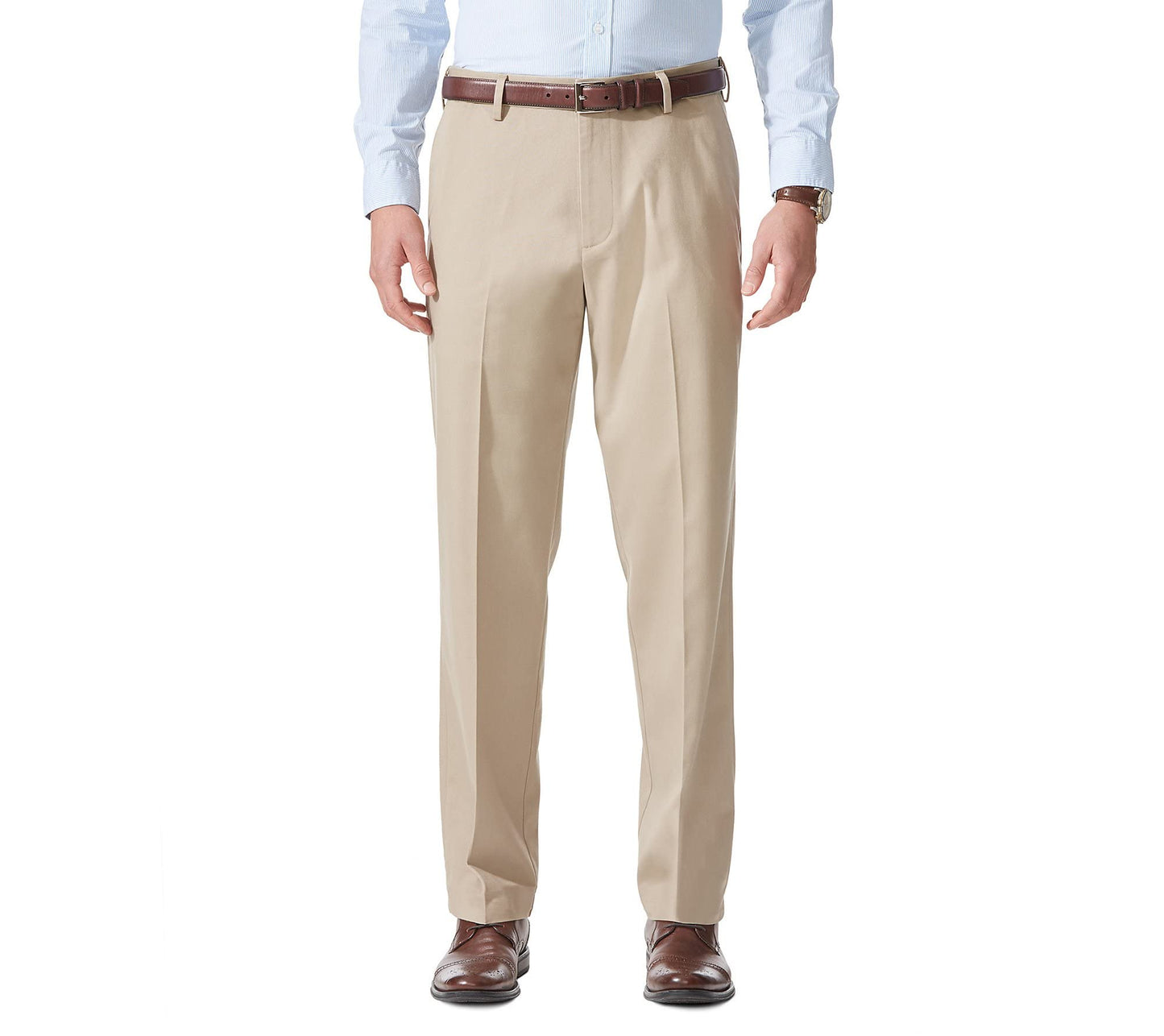 Dockers Men's Relaxed Fit Comfort Pants, British Khaki, 34W x 29L