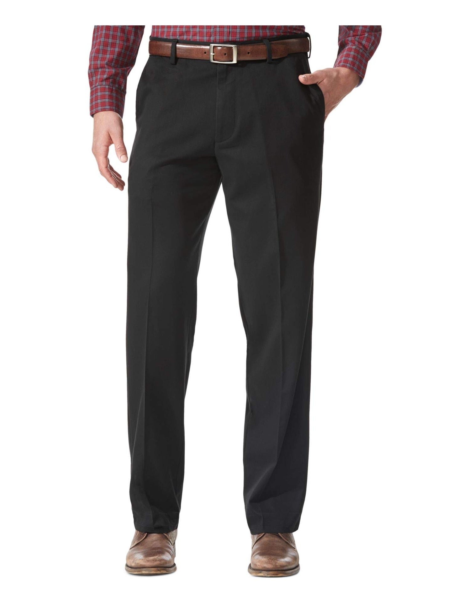 Dockers Men's Relaxed Fit Comfort Pants, British Khaki, 34W x 29L