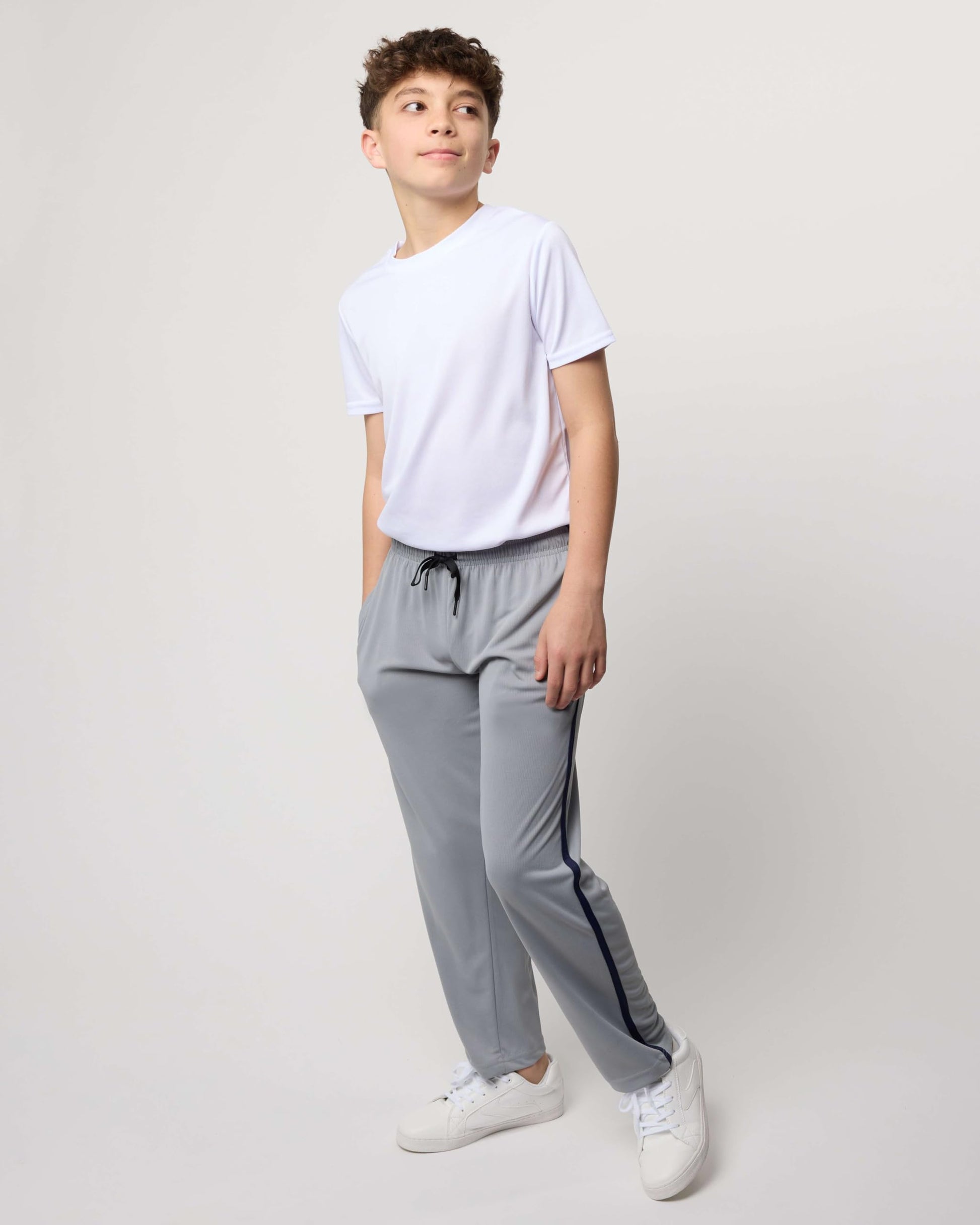 Real Essentials 3 Pack: Boys' Mesh Open Bottom Active Sweatpants 