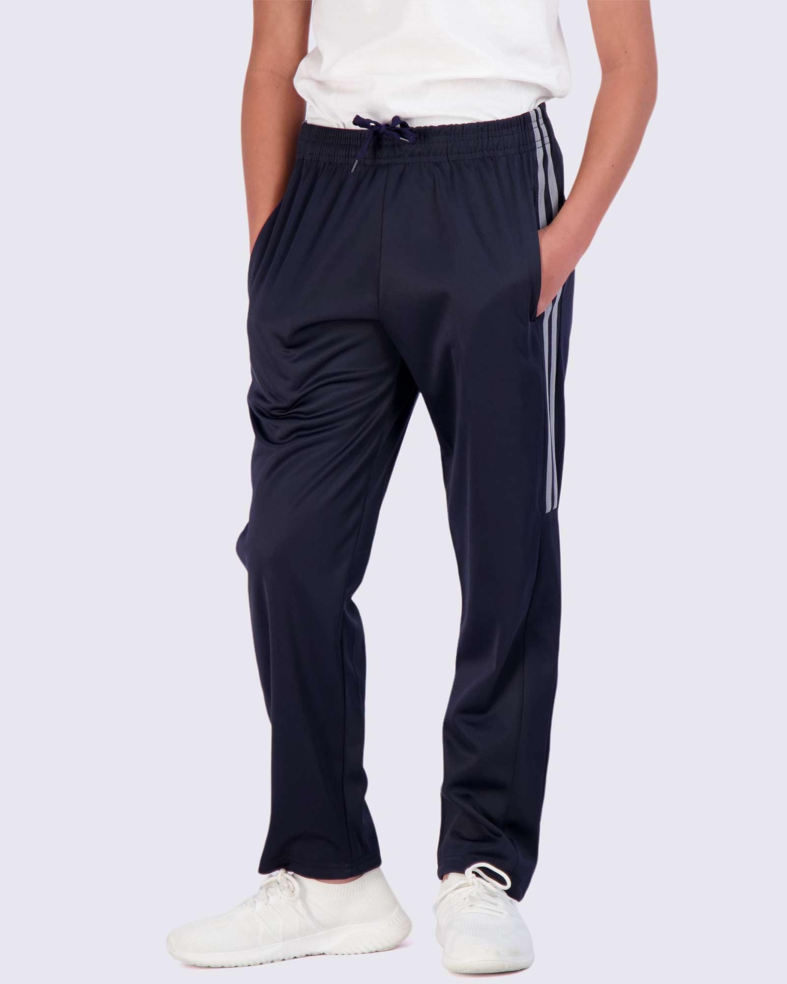 Real Essentials 3 Pack: Boys' Tricot Open Bottom Fleece-Lined Sweatpants.
