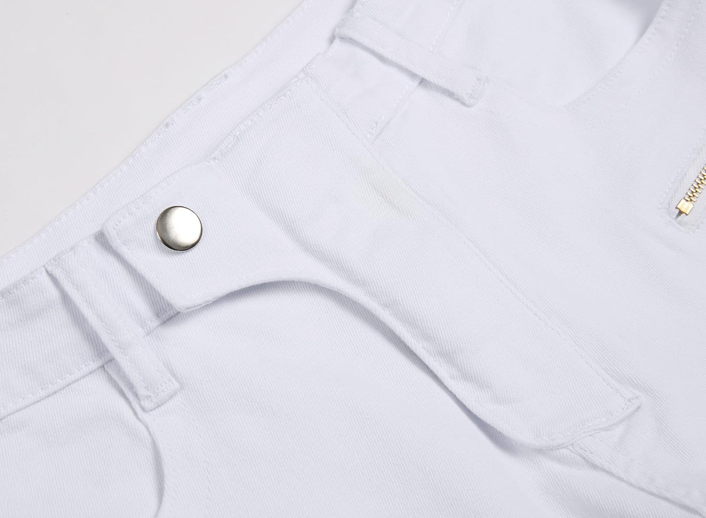 AITITIA Men's Biker Zipper Deco Washed Straight Fit Jeans (40, 002 Light Blue)