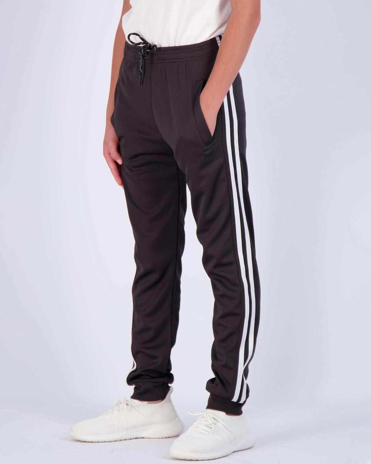 Real Essentials 3) Pack: Boy's Mesh Active Athletic Casual Jogger Sweatpants with Pockets .