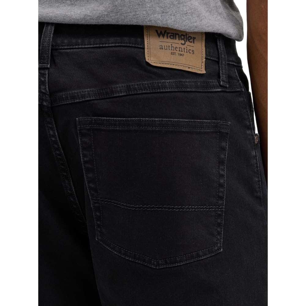 Wrangler Authentics Men's Slim Fit Straight Leg Jean, Anthracite, 34W x 30W
