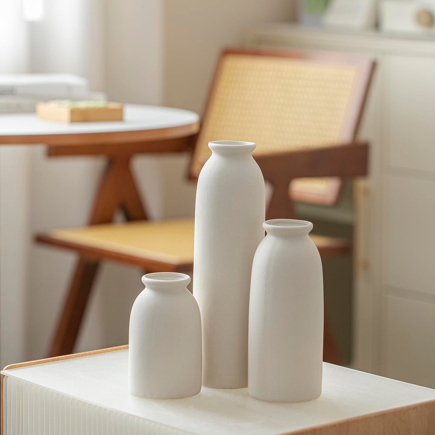 Ceramic Vase Set-3, Small Flower Vases for Decor