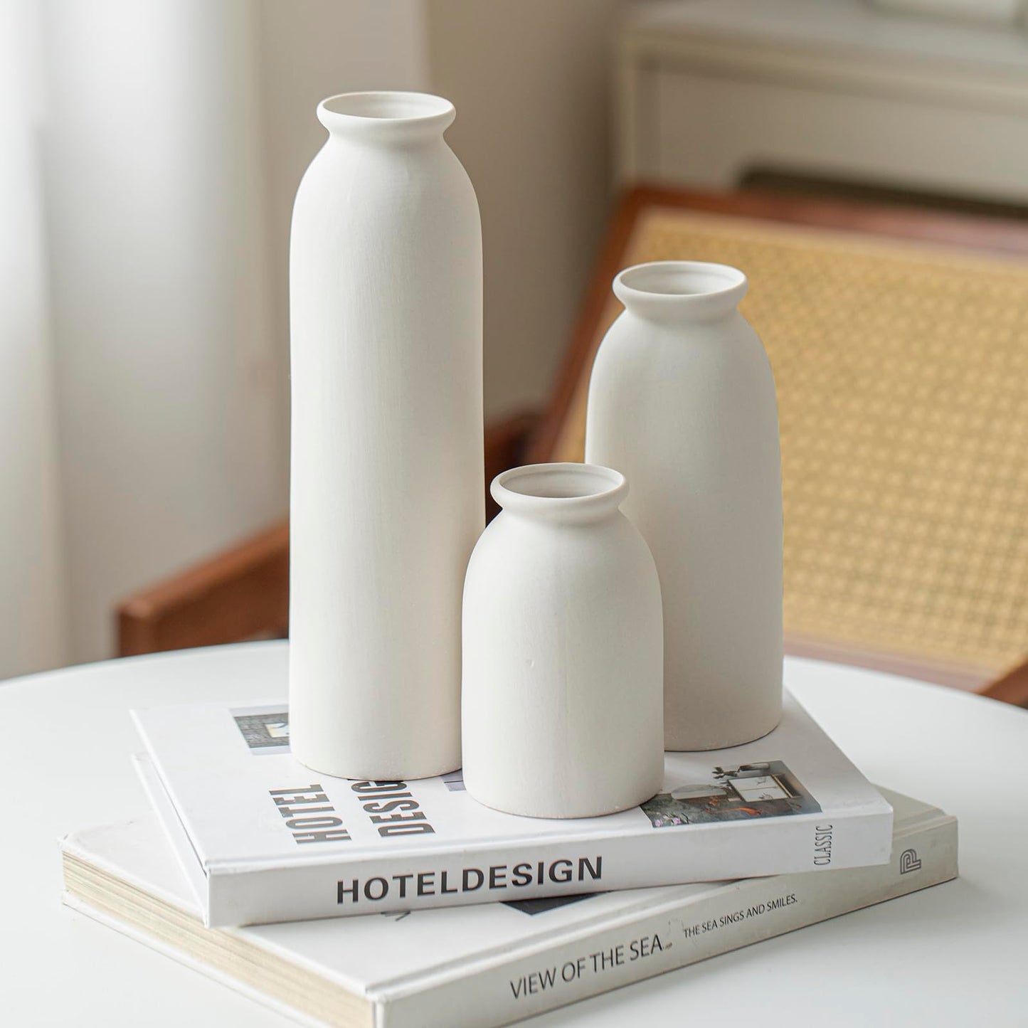 Ceramic Vase Set-3, Small Flower Vases for Decor