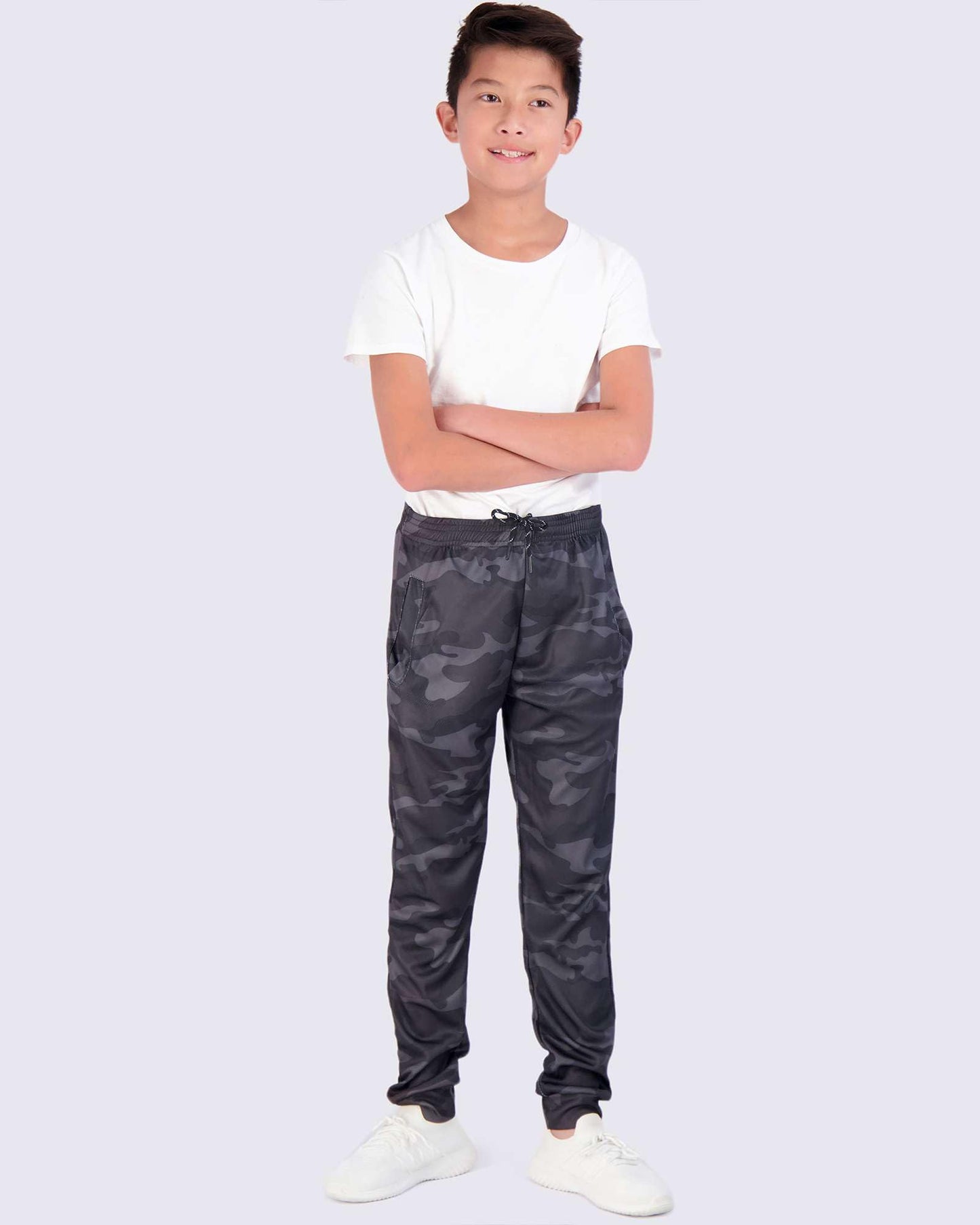 Real Essentials 3 Pack: Boys Tech Fleece Jogger Active Sweatpants with Pockets