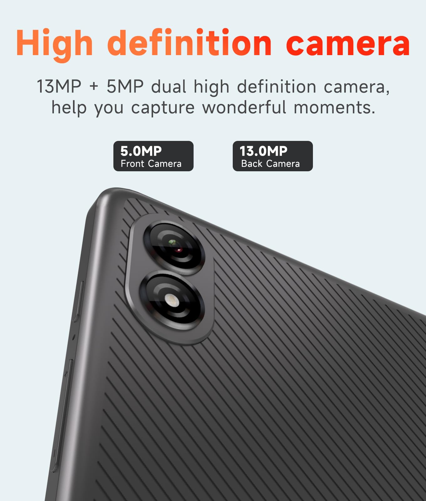 PEICHENG Tablet 11" Android 14.0 with Grey Case, RAM 16GB (4GB+12GB Expansion)+128GB ROM, 5G Wi-Fi, 8000 mAh, 5MP front/13MP Back Camera, Octa Core T606 1.6GHZ (Tablet+case)