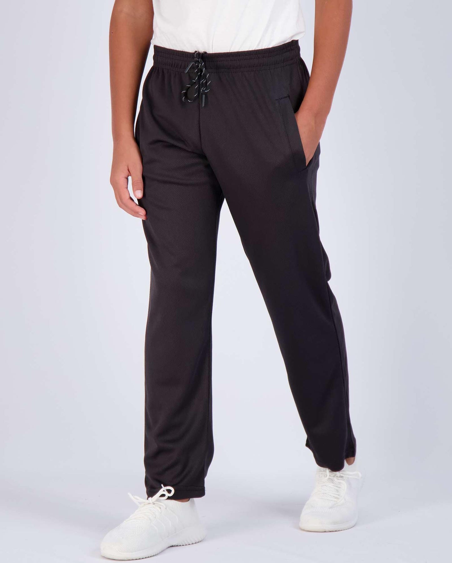 Real Essentials 3 Pack: Boys' Mesh Open Bottom Active Sweatpants 