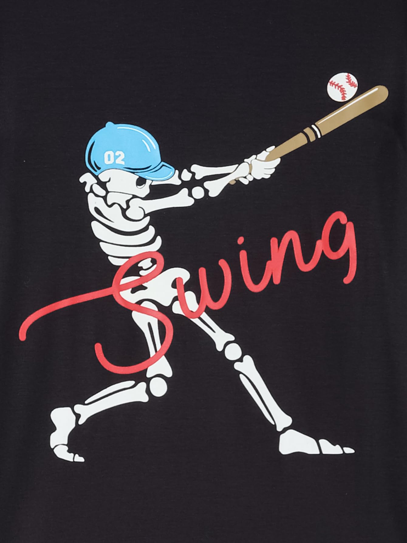 MyFav Big Boys Glow in Dark Skull Pjs Sleepwear Summer Pajama Shorts Sets, Skateboard, 14 Years