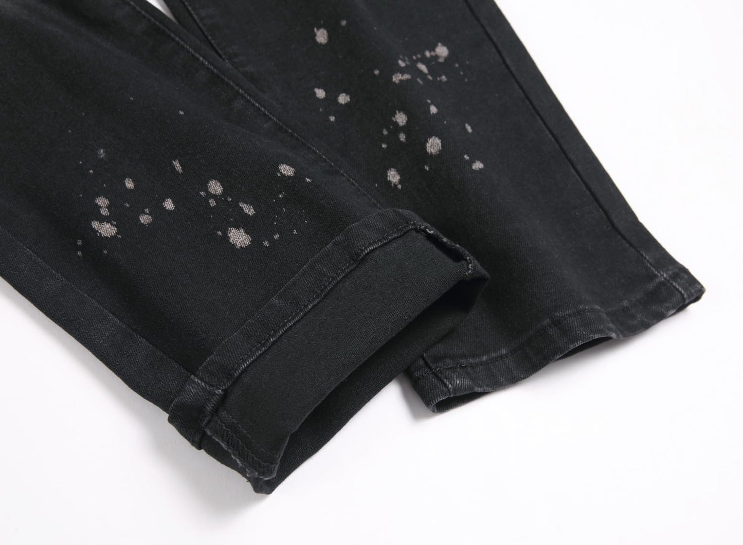 AITITIA Men's Biker Zipper Deco Washed Straight Fit Jeans (40, 002 Light Blue)