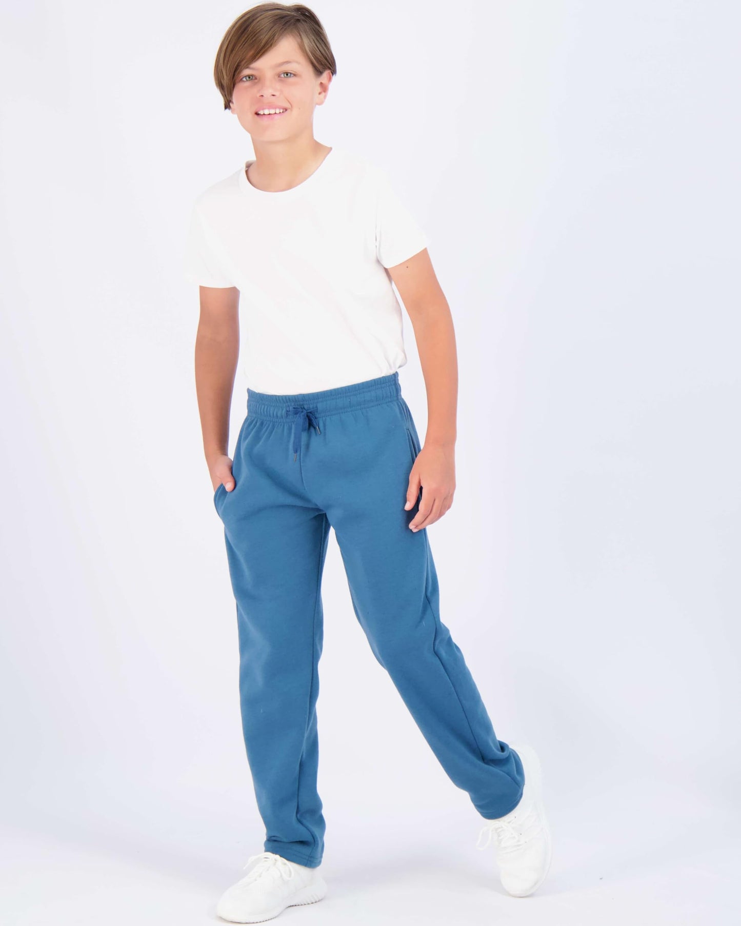 Real Essentials 3 Pack: Boys Tech Fleece Jogger Active Sweatpants with Pockets