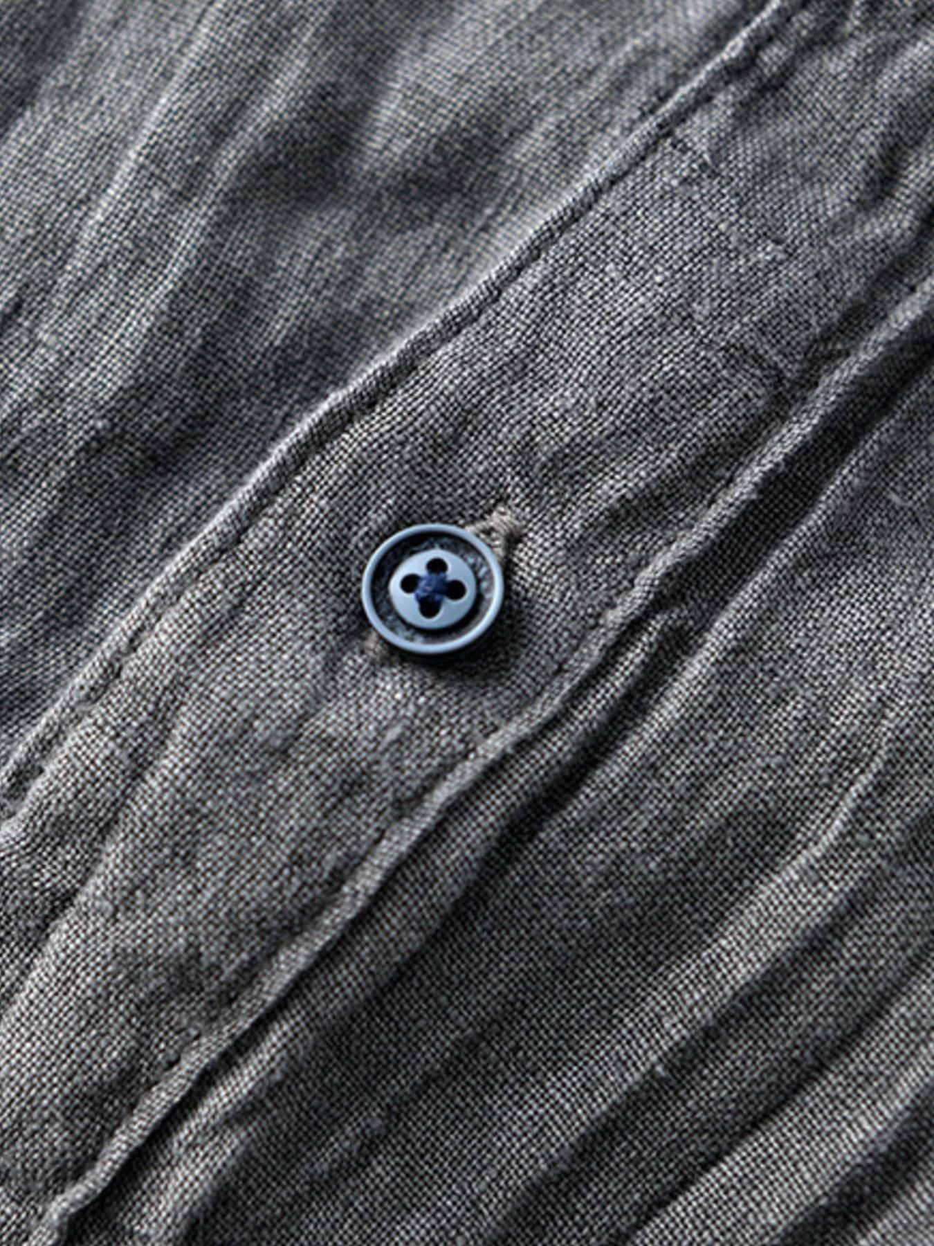 Men’s Casual Linen Three-Quarter Sleeve Shirt