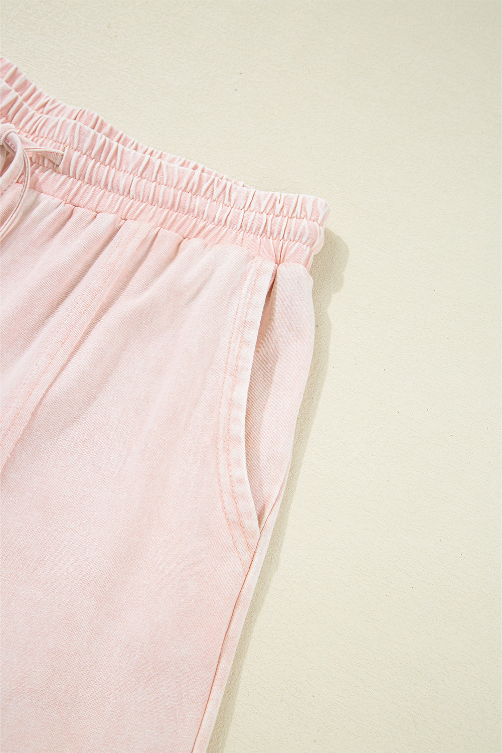 Pink Flower Patch Mineral Washed Cropped Wide Leg Pants