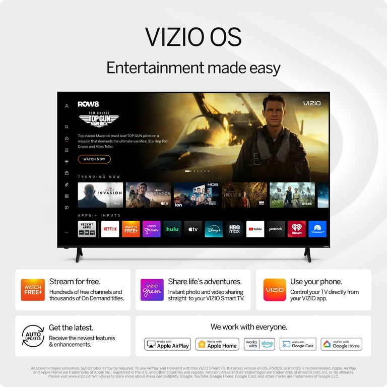 VIZIO 24" HD LED Smart TV VHD24M-08 – 720p, Wi‑Fi & Bluetooth