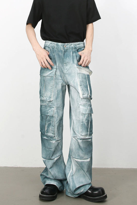 Men's Tie-Dye Cargo Jeans