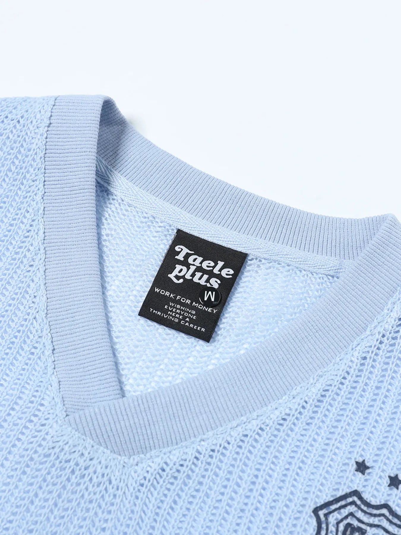 Men's V-Neck Graphic Mesh T-Shirt