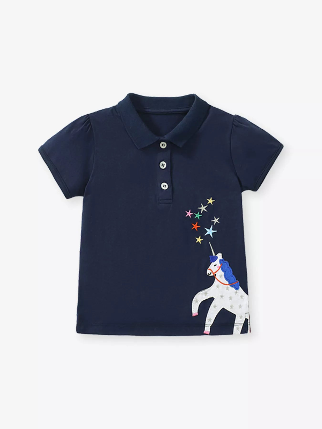 Children's Button Detail Short Sleeve Polo