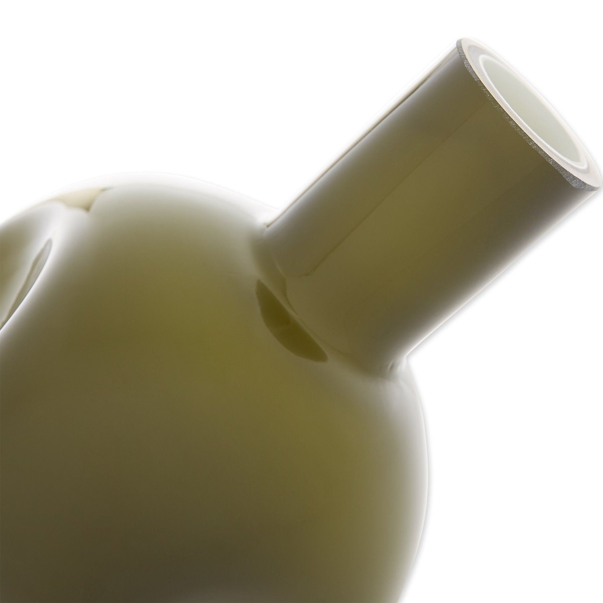 Hunter Green Abstract Glass Decorative Vase for Home