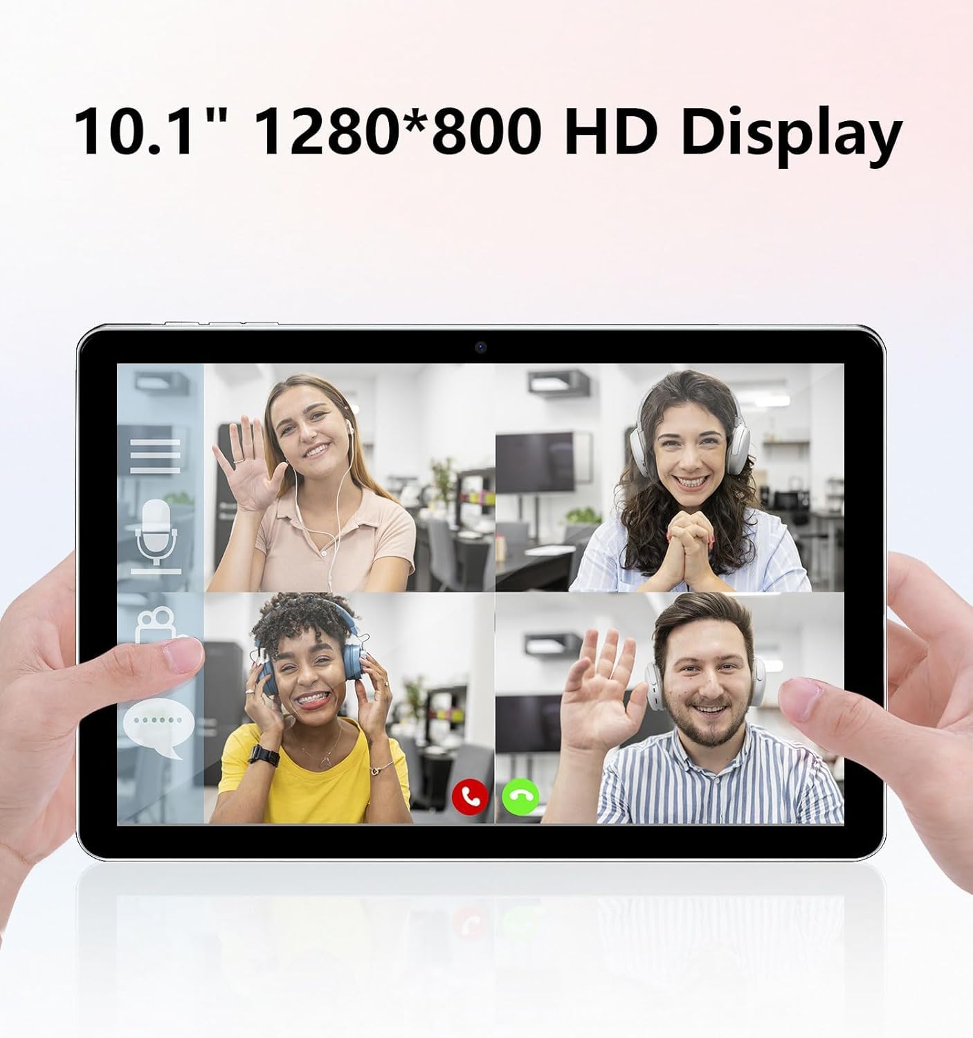 Android Tablet, 10.1 inch Android 14 Tablets 6GB RAM 64GB ROM 1TB Expand, 1280x800 IPS HD Touchscreen,6000mAh Battery, Bluetooth, Dual Camera, GMS, WiFi (Black)