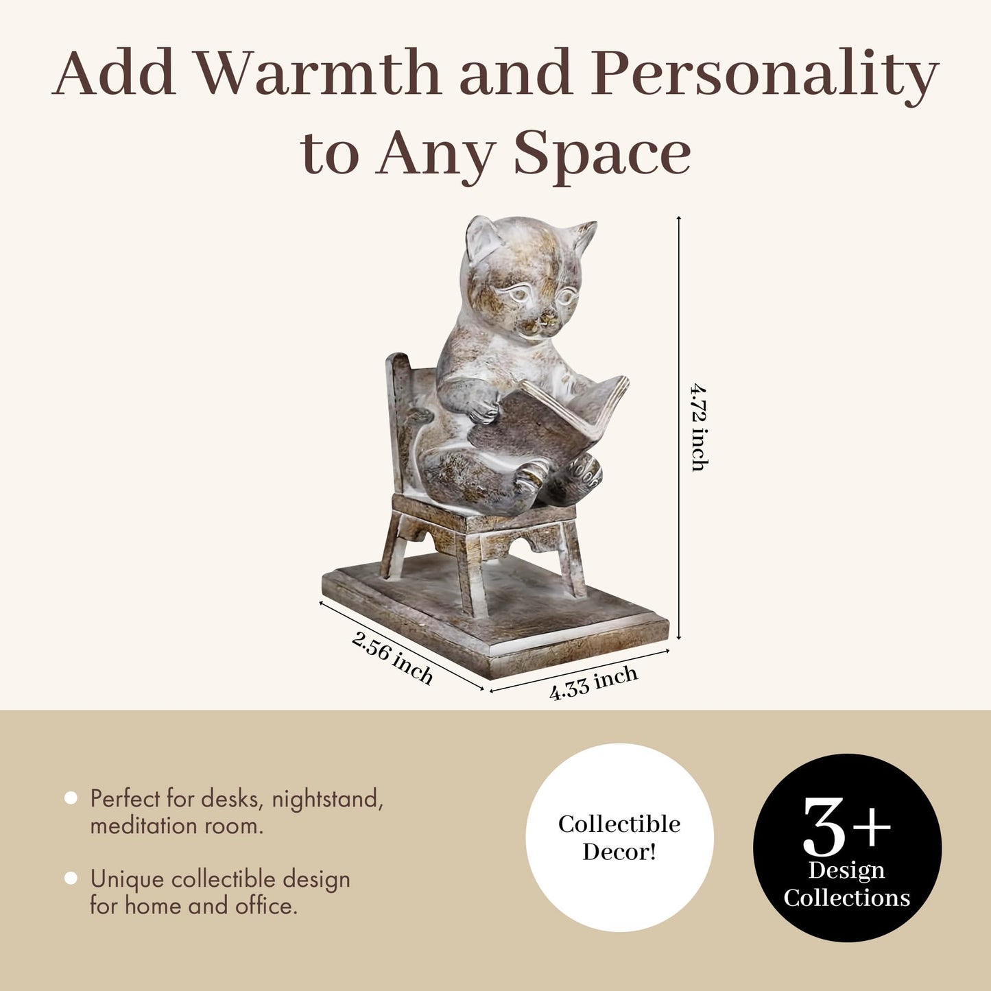 Young's Inc. Cat Figurine - Cute Cat Statue 