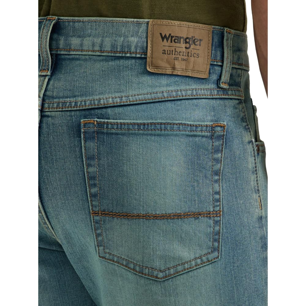 Wrangler Authentics Men's Slim Fit Straight Leg Jean, Anthracite, 34W x 30W