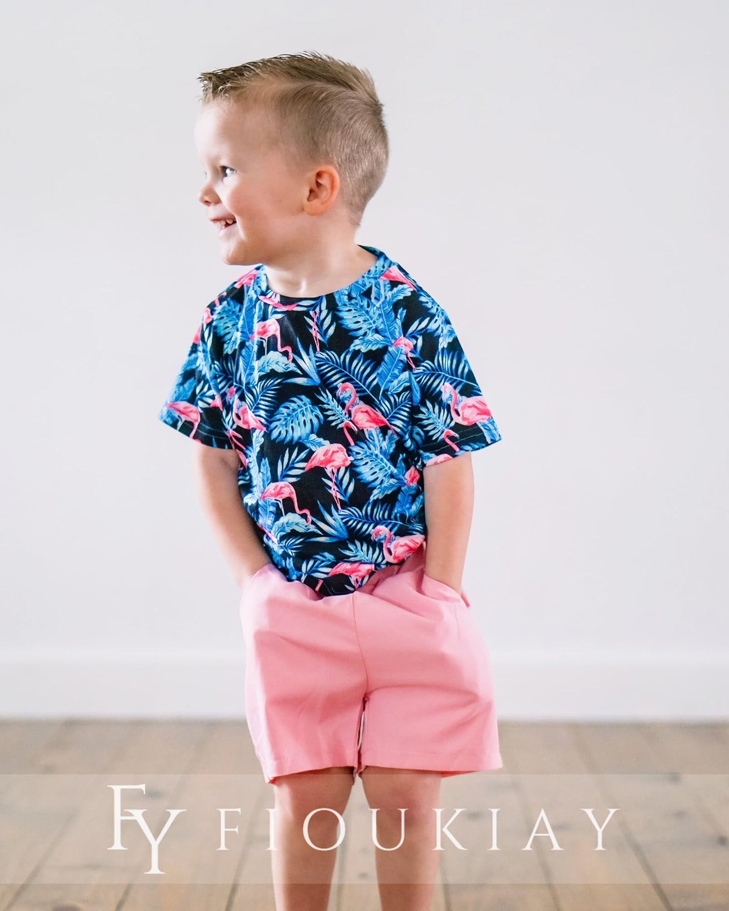 fioukiay 4T Black Toddler Boys Sring Summer Shorts Set Boys Letter Printed Palm Leaf Clothes Outfit