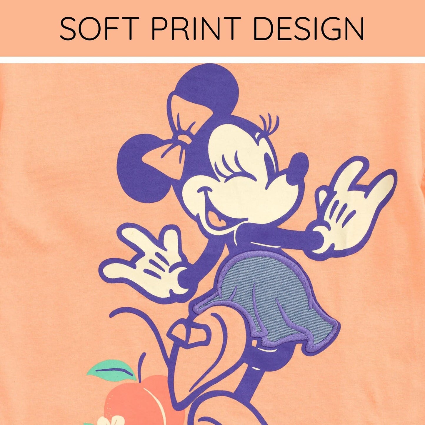 Disney Minnie Mouse Toddler Girls Graphic T-Shirt and Shorts Outfit Set Light Pink/Light Blue 3T