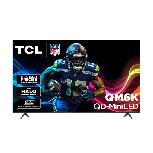 TCL 55-Inch QM6K QLED 4K Smart QD-Mini LED TV with Google TV (55QM6K, 2025 Model) Dolby Vision IQ, Dolby Atmos, HDR, Game Accelerator up to 240Hz, Voice Remote, Works with Alexa, Streaming Television