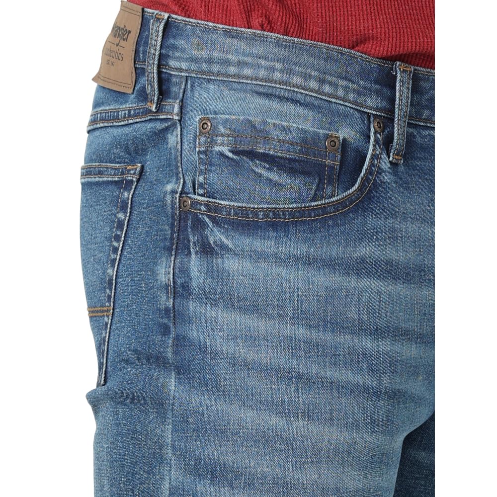 Wrangler Authentics Men's Slim Fit Straight Leg Jean, Anthracite, 34W x 30W