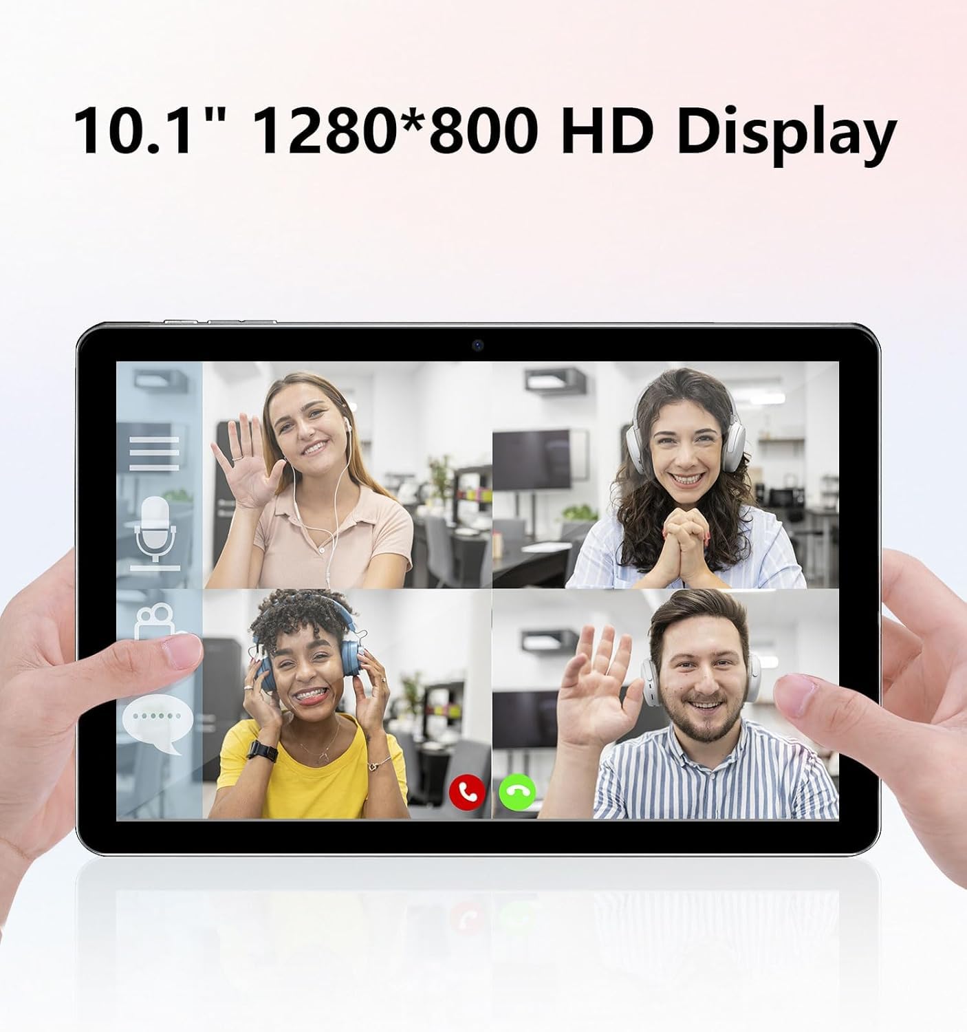 Android Tablet, 10.1 inch Android 14 Tablets 6GB RAM 64GB ROM 1TB Expand, 1280x800 IPS HD Touchscreen,6000mAh Battery, Bluetooth, Dual Camera, GMS, WiFi (Black)