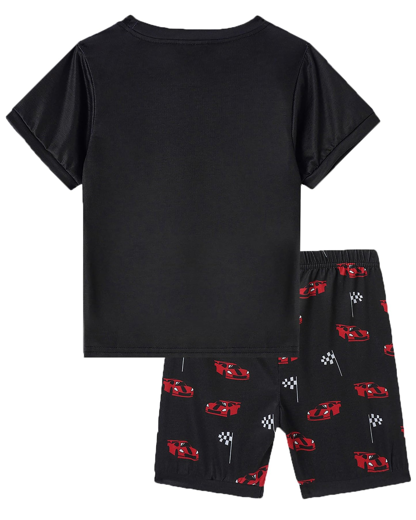 MyFav Big Boys Glow in Dark Skull Pjs Sleepwear Summer Pajama Shorts Sets, Skateboard, 14 Years