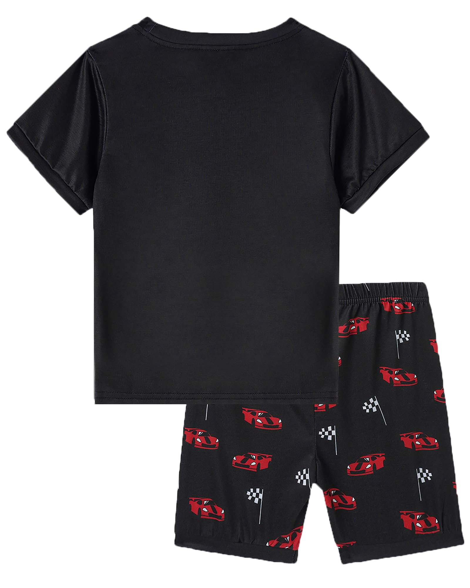 MyFav Big Boys Glow in Dark Skull Pjs Sleepwear Summer Pajama Shorts Sets, Skateboard, 14 Years