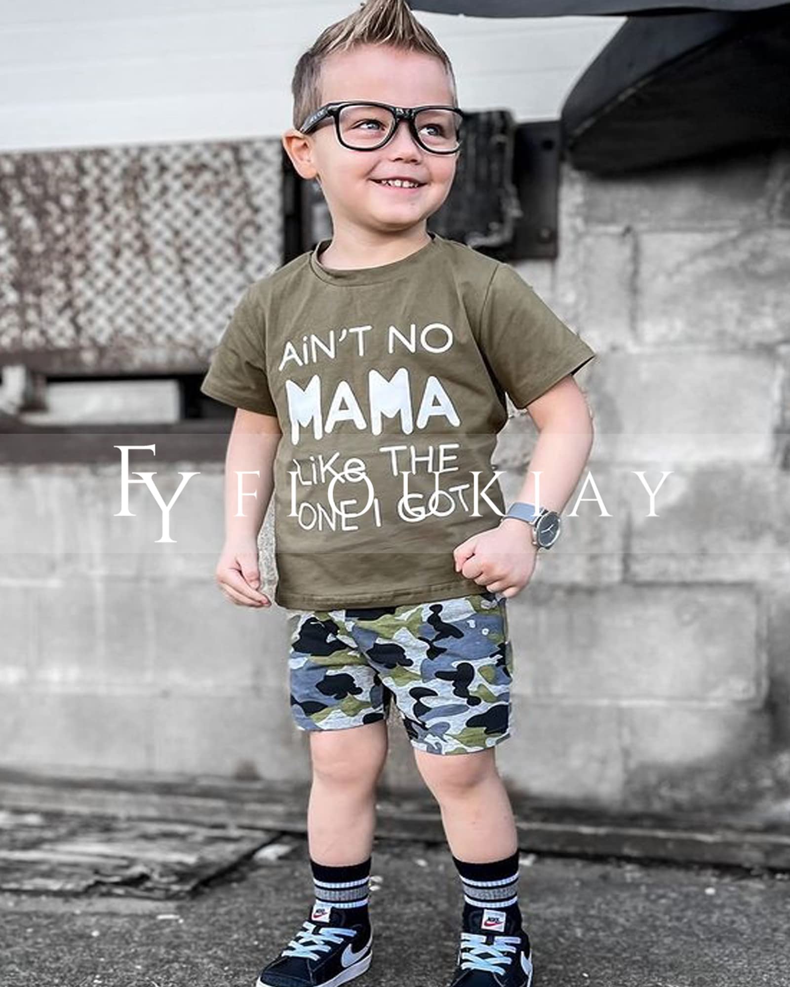 fioukiay 4T Black Toddler Boys Sring Summer Shorts Set Boys Letter Printed Palm Leaf Clothes Outfit