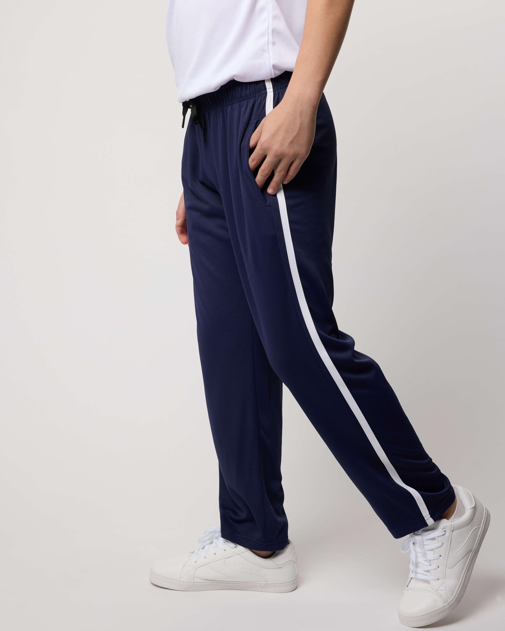 Real Essentials 3 Pack: Boys' Mesh Open Bottom Active Sweatpants 