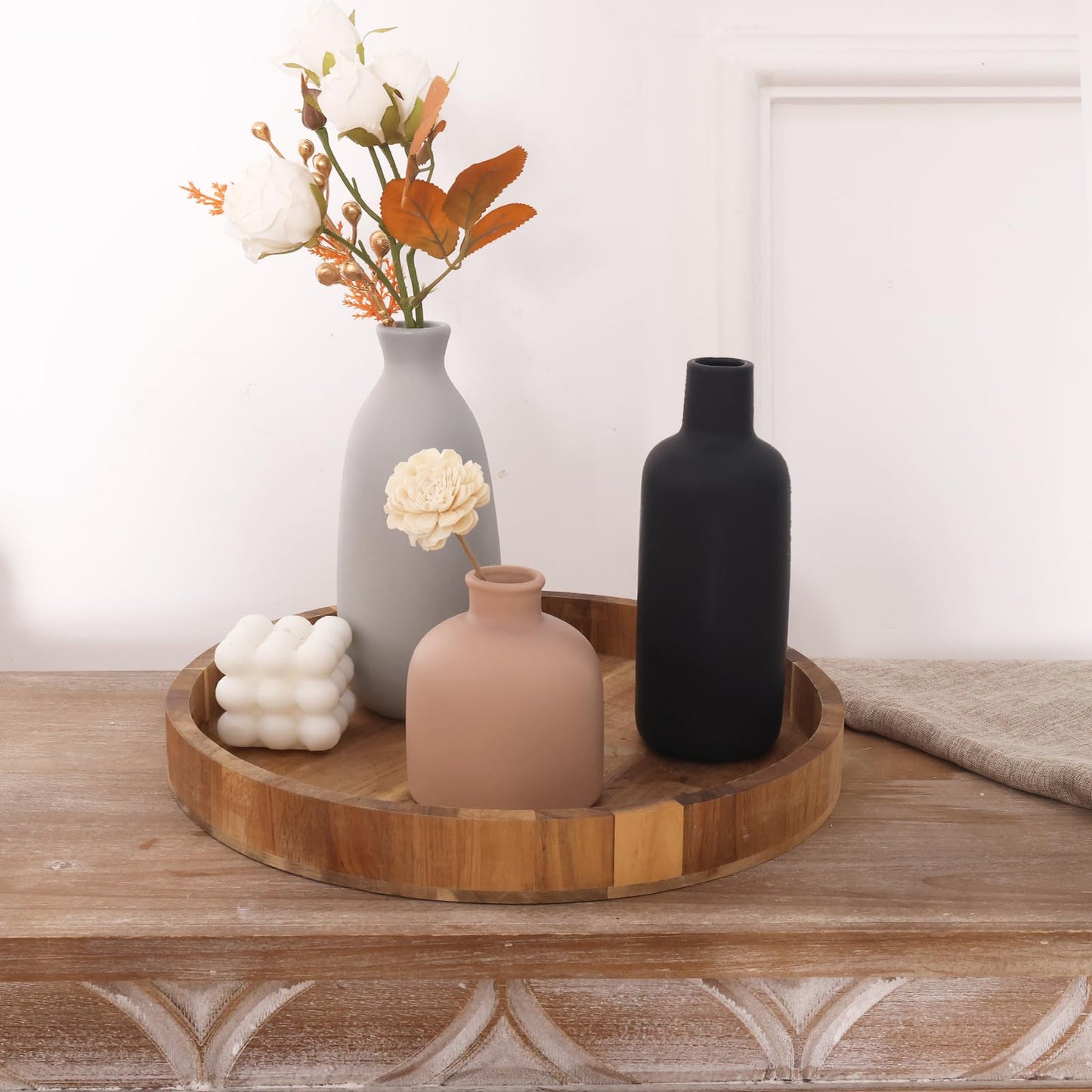 Modern Ceramic Vase Set of 5, Vases Home Decor