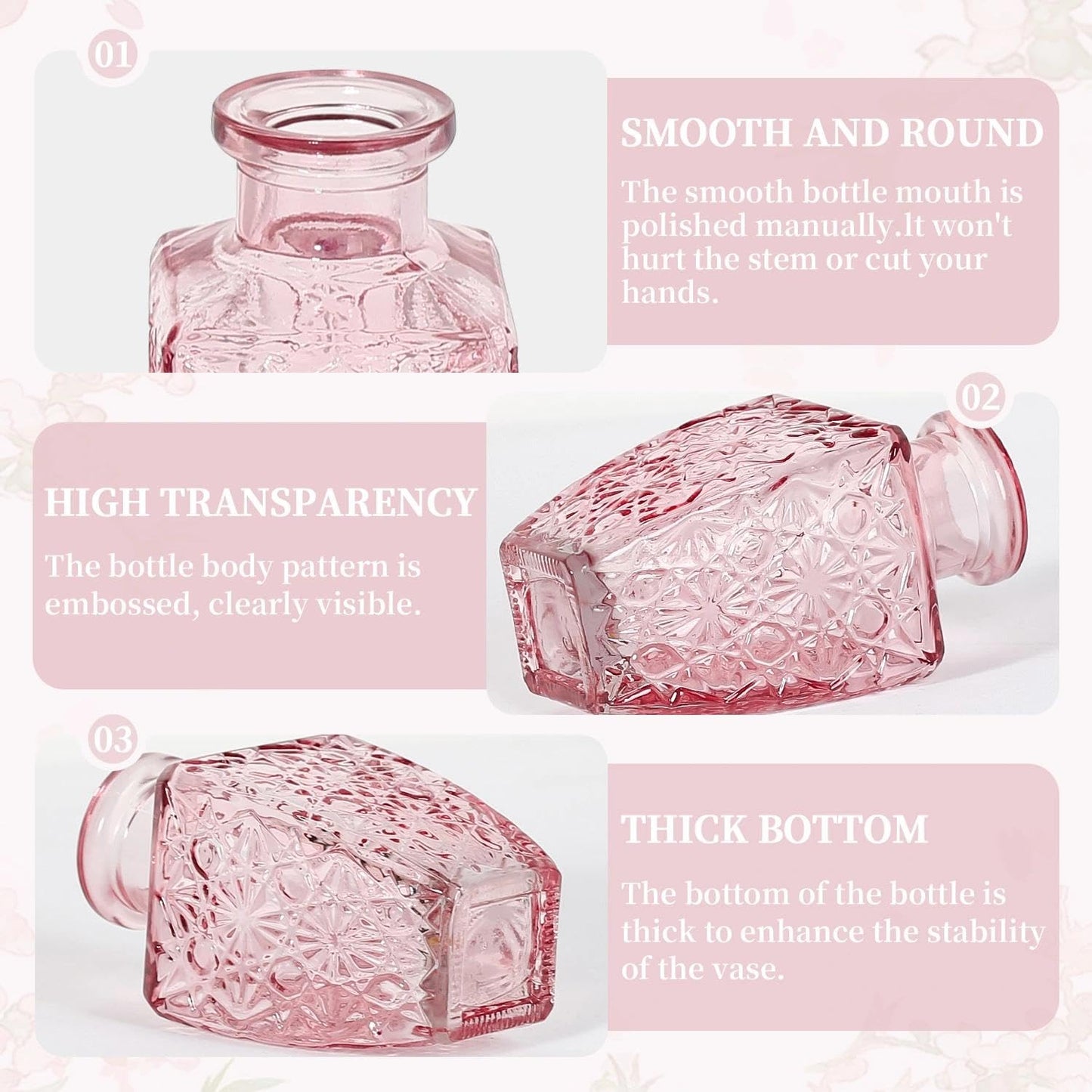 Anquephd Glass Bud Vase Set of 32PCS Wedding Centerpieces for Tables,Mini Clear Bud Vases for Flowers,Small Flower Vases Suitable for Birthday Party,Anniversary,Wedding,Baby Shower (Clear, 32PCS)