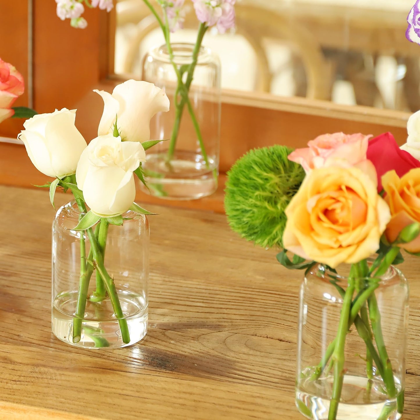 Glass Bud Vases Set of 24, Clear Flower Vase for Centerpieces,