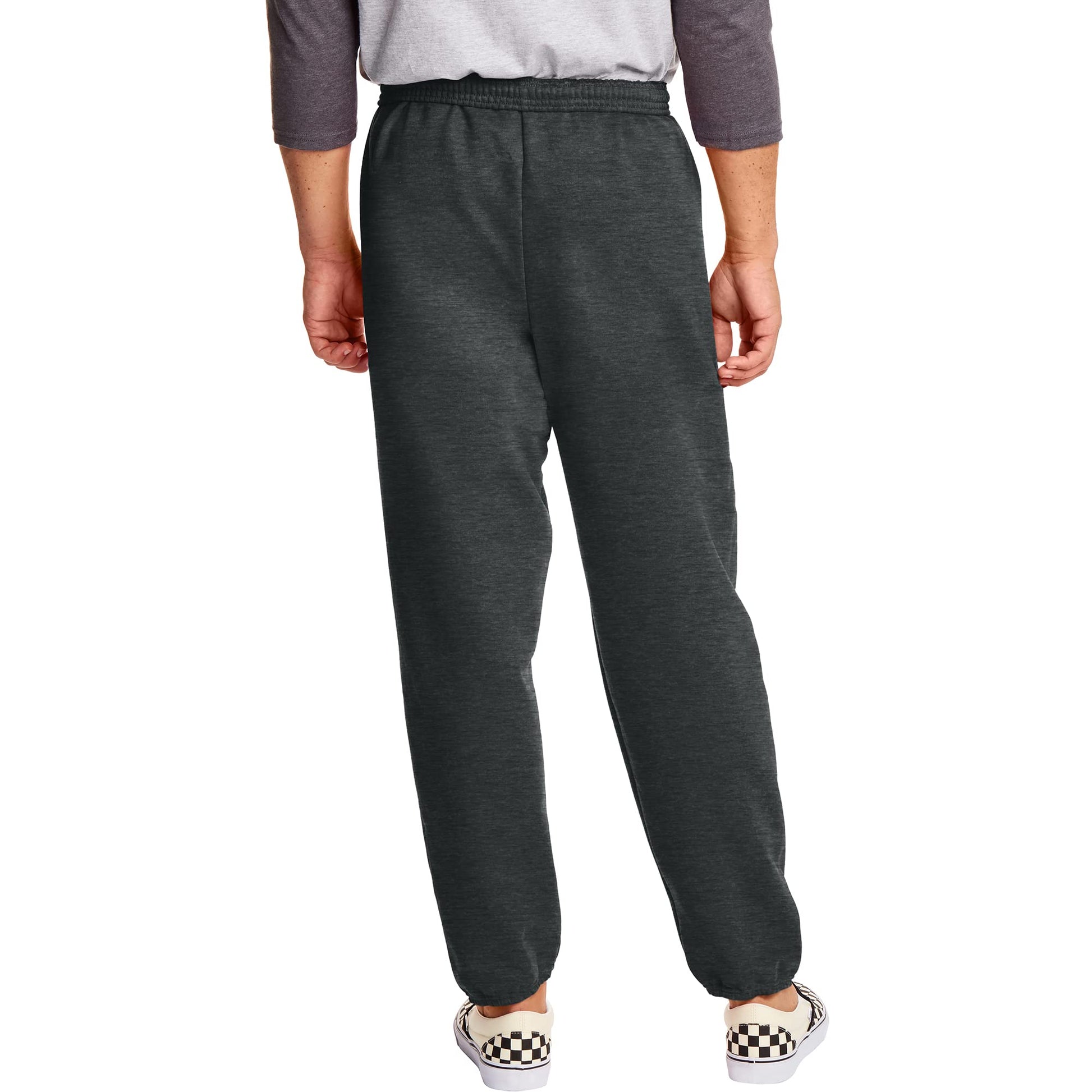Hanes Men's EcoSmart Non-Pocket Sweatpant (Pack of 2), Light Steel, Large
