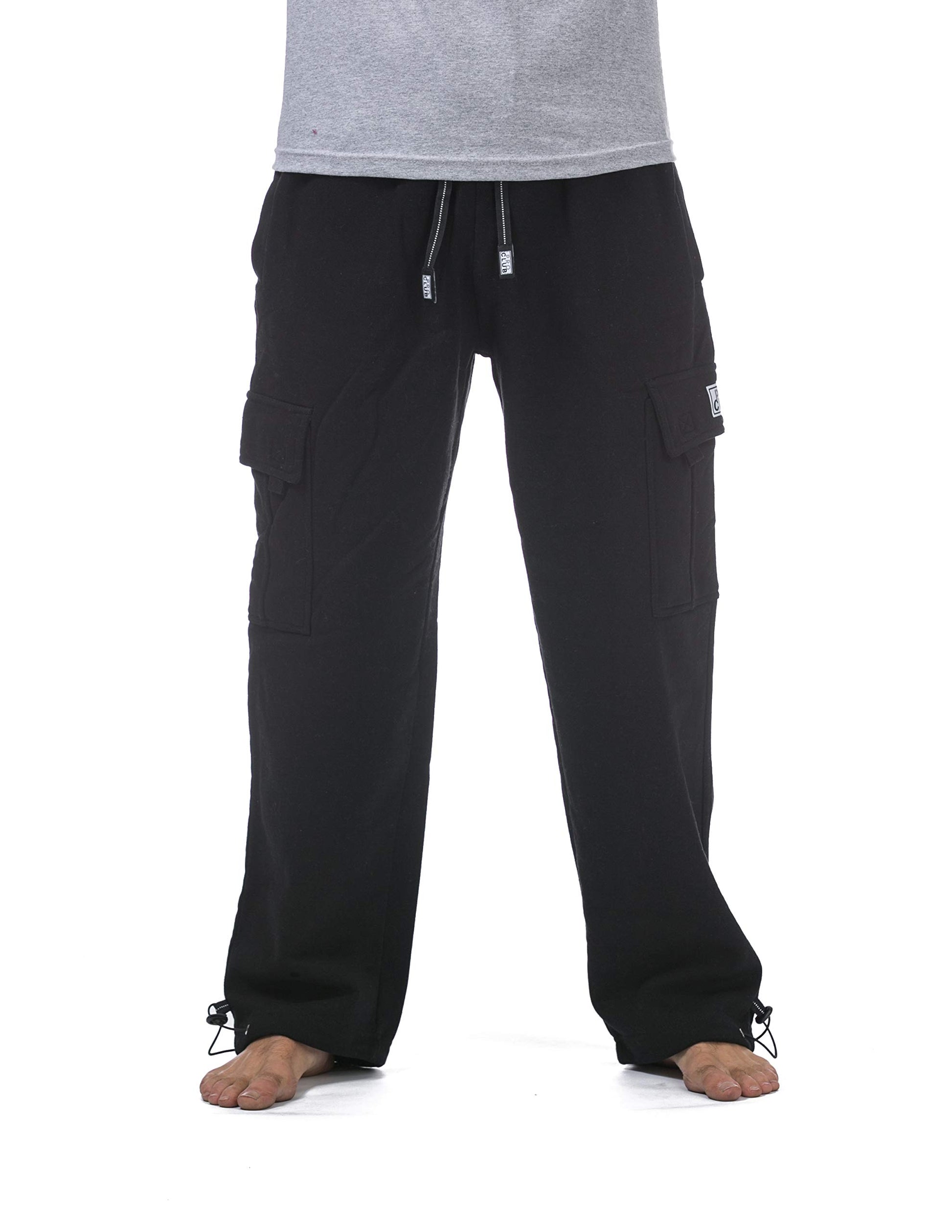 Pro Club Men's Heavyweight Fleece Cargo Pants, 3X-Large, Charcoal