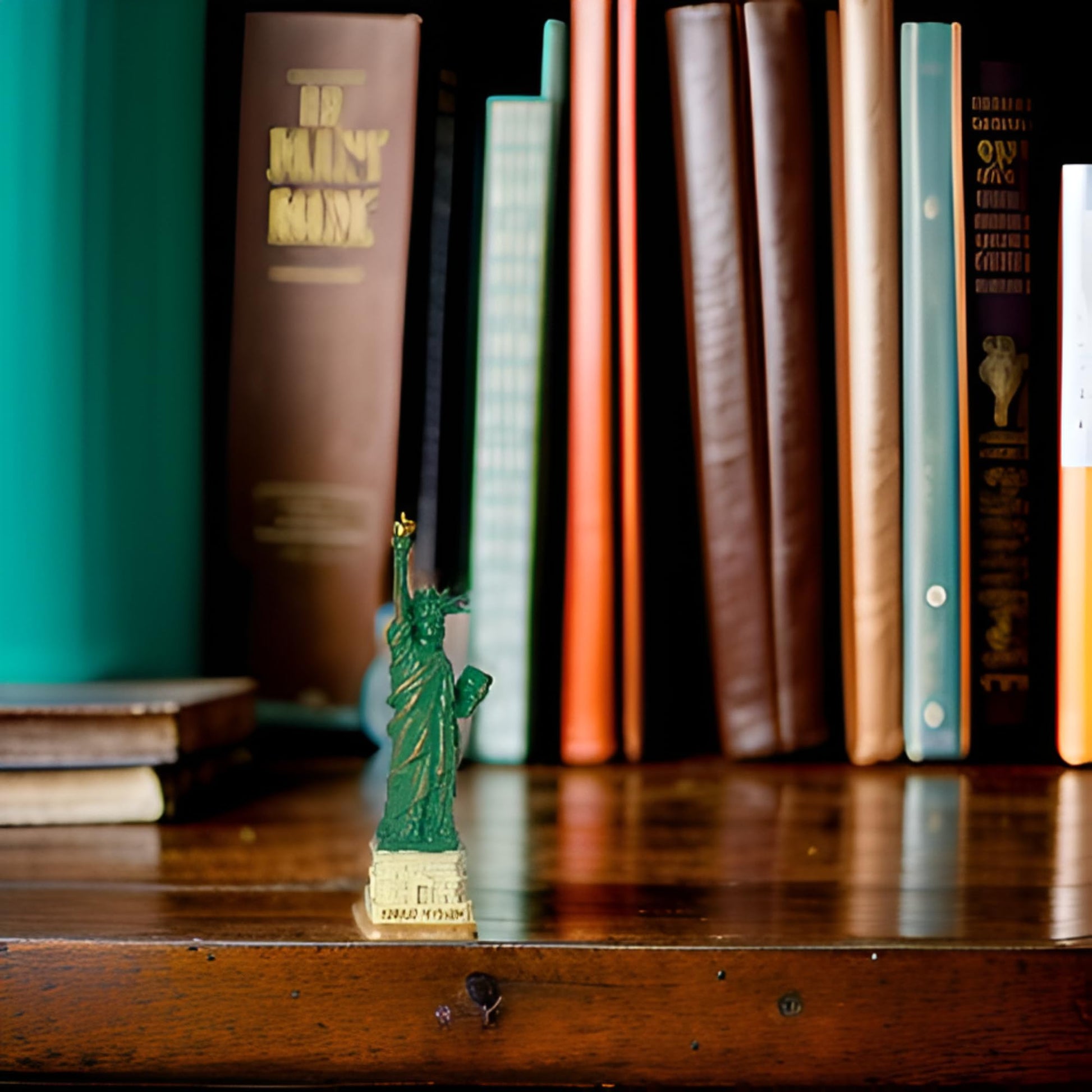 Mini Statue of Liberty Figurine with Copper Tint; Statue of Liberty