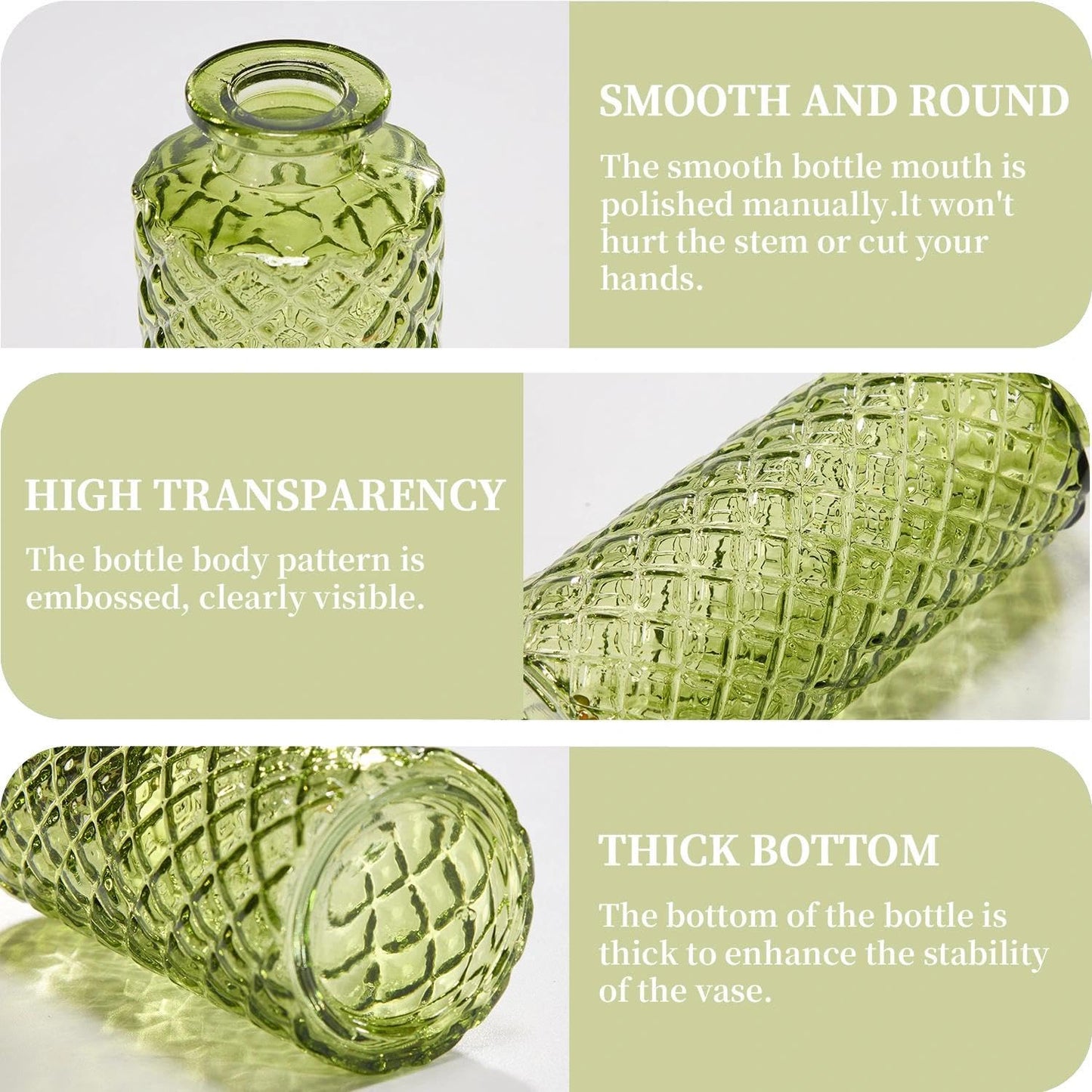 Anquephd Glass Bud Vase Set of 32PCS Wedding Centerpieces for Tables,Mini Clear Bud Vases for Flowers,Small Flower Vases Suitable for Birthday Party,Anniversary,Wedding,Baby Shower (Clear, 32PCS)