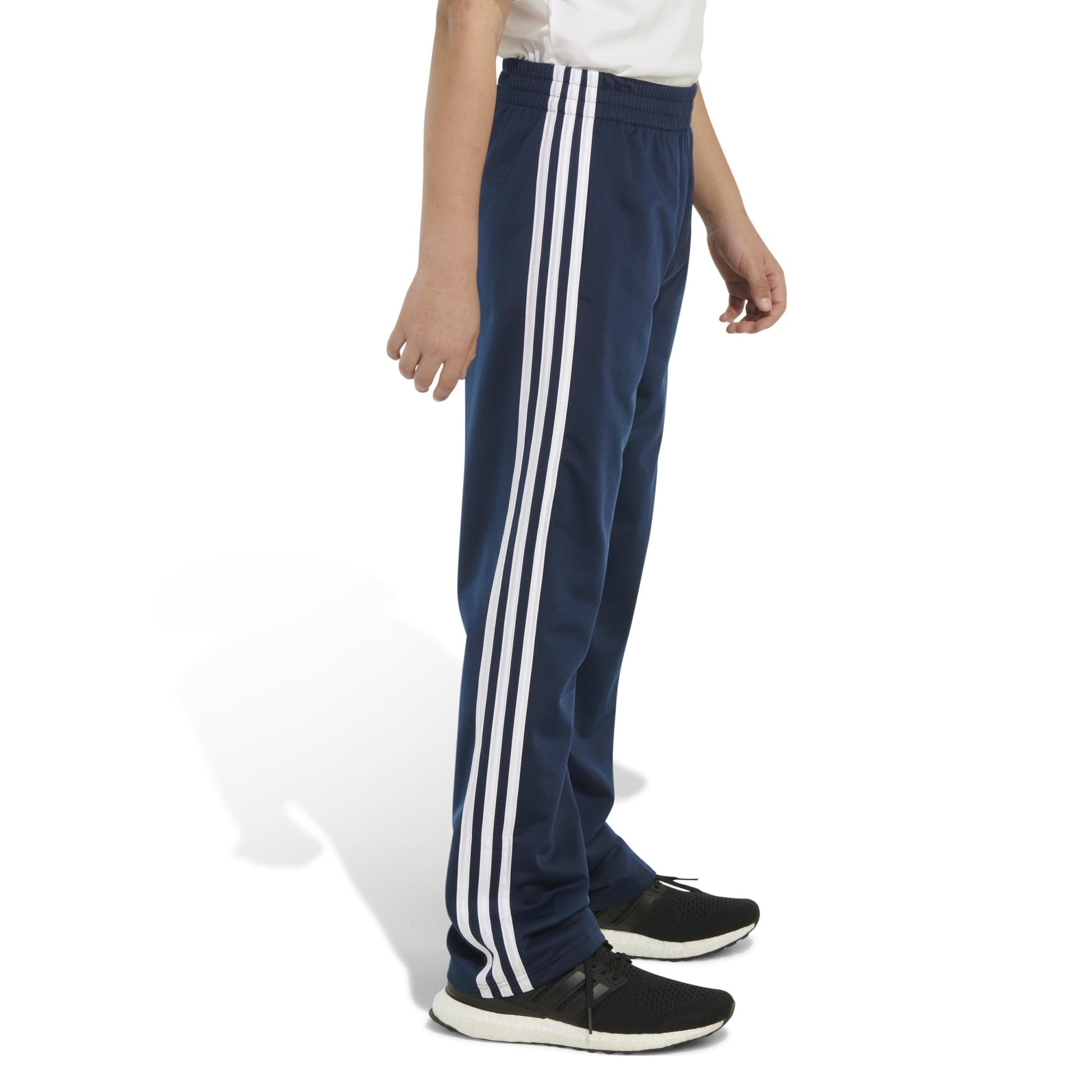 adidas boys Active Sports Athletic Tricot Jogger Track Pants, Iconic Adi Black, Small US