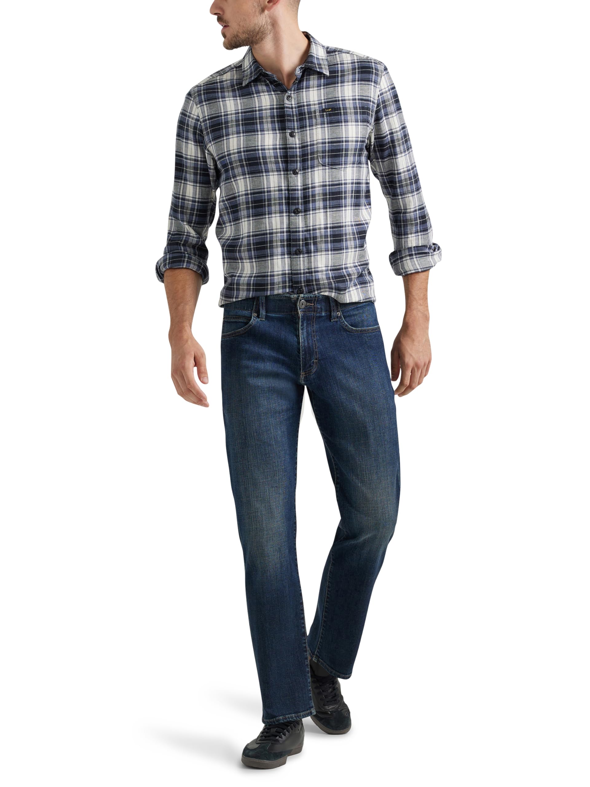 Lee Men's Extreme Motion Straight Taper Jean Cougar 34W x 30L