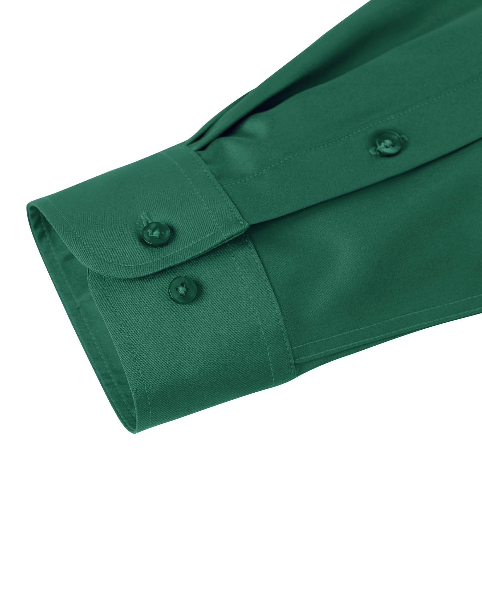 J.VER Men's Dress Shirts Solid Long Sleeve Stretch Wrinkle-Free Formal Shirt Business Casual Button Down Shirts White