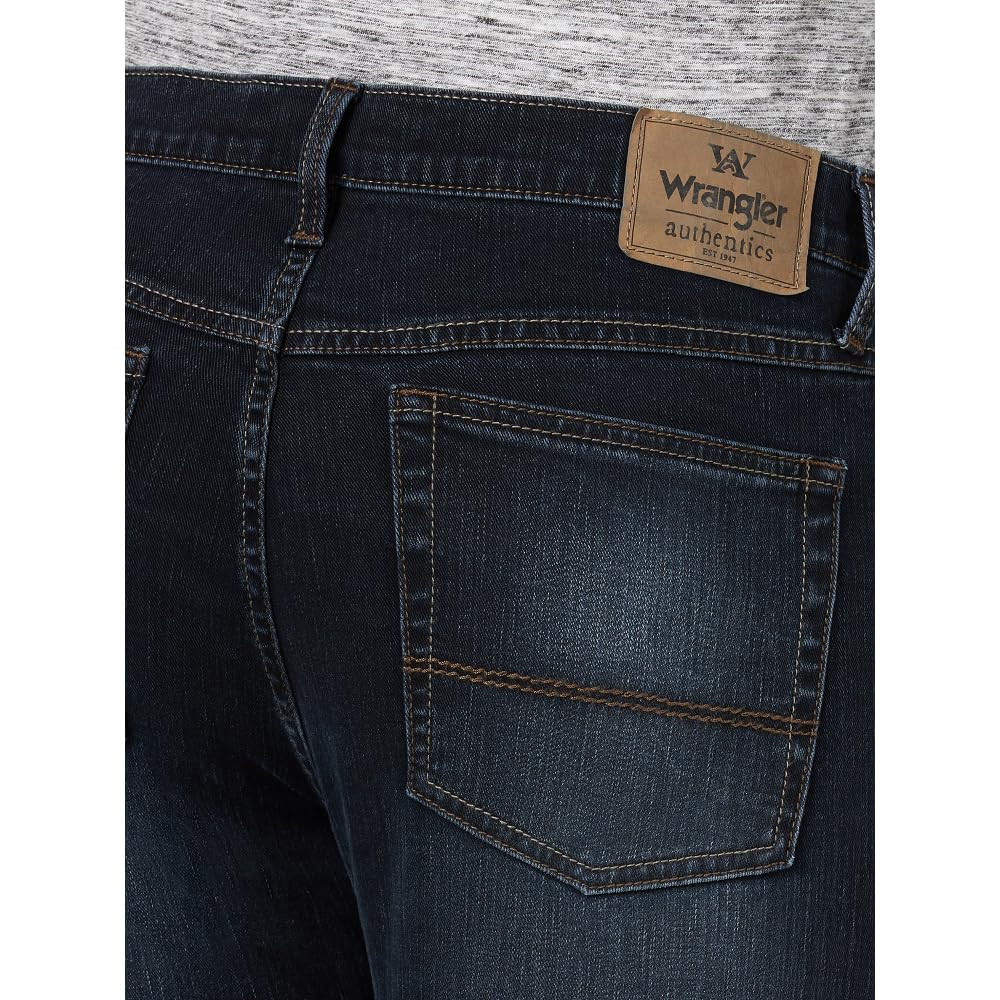Wrangler Authentics Men's Slim Fit Straight Leg Jean, Anthracite, 34W x 30W