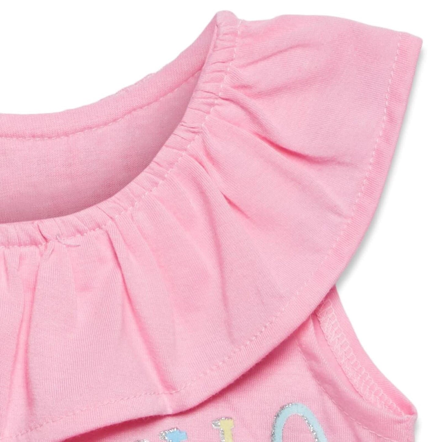 Disney Minnie Mouse Toddler Girls Graphic T-Shirt and Shorts Outfit Set Light Pink/Light Blue 3T